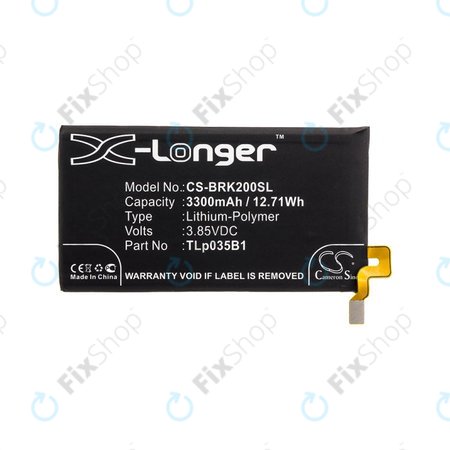 Akku batterie für Blackberry BBF 100, 3300mAh, Li-Pol, 3.85V, TLp035B1, HQ