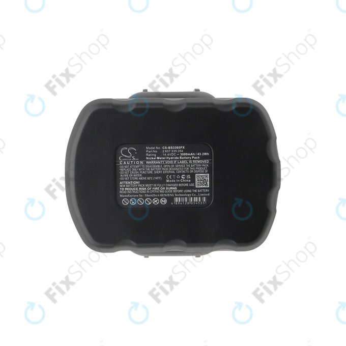 Batterie für Bosch 13614, 3000mAh, Ni-MH, 14.4V, 2 607 335 264, HQ