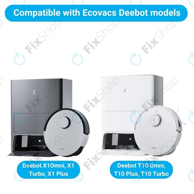 Ersatzteilset für Ecovacs X1 Omni, T10 (1x Hauptbürste, 2x Filter, 2x Seitenbürste)