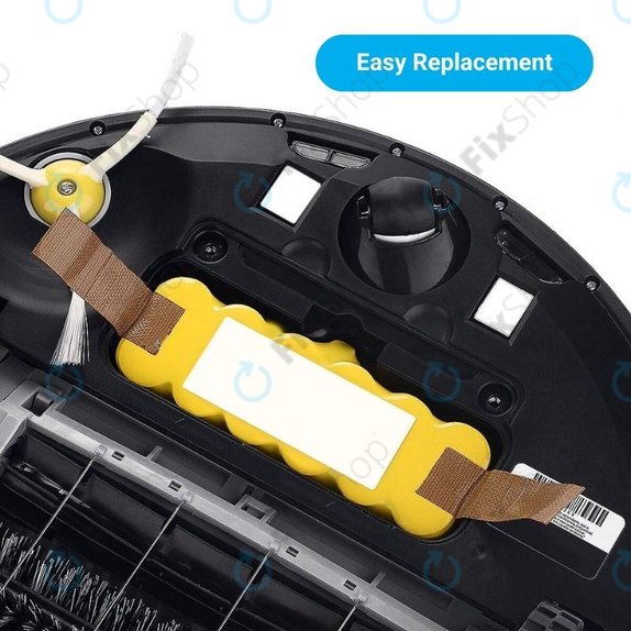 iRobot Roomba 500, 600, 700, 800, 900-series, R3, Scooba 450, Vileda 137173 - Akku Batterie 11702, GD-Roomba-500, VAC-500NMH-33 Ni-MH 14.4V 3500mAh