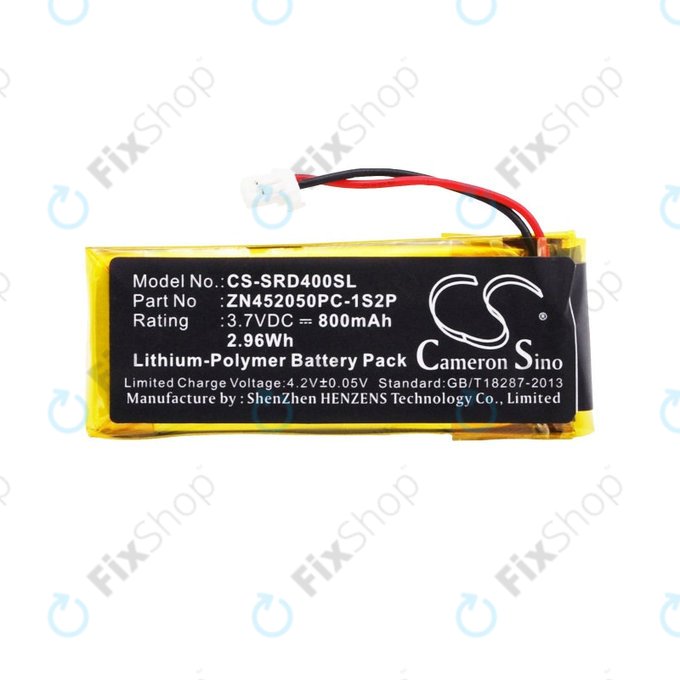 Batterie für Cardo Scala Rider G4, 800mAh, Li-Pol, 3.7V, ZN452050PC-1S2P, HQ