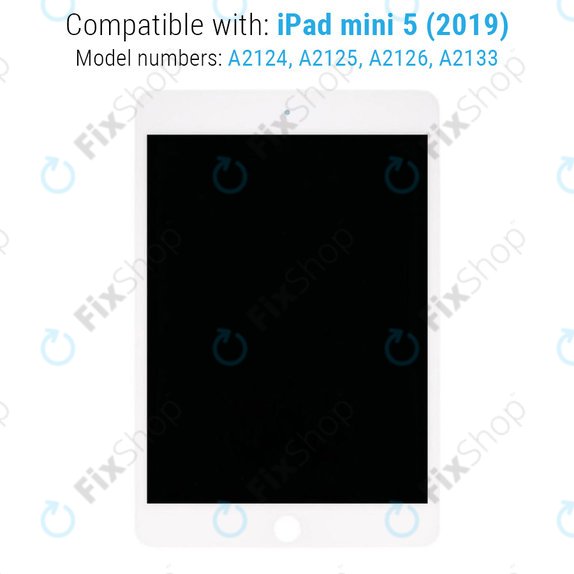 LCD-Display für iPad Mini 5, White, Touchscreen-Glas ohne Rahmen