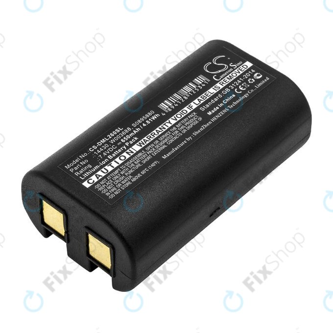 Akku batterie für Dymo 260, 280, 650, 650mAh, Li-Ion, 7.4V, 14430, HQ