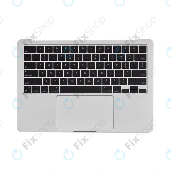 Oberer Tastaturrahmen für MacBook Air 13", A3113 (2024), mit US-Tastatur und Akku, Silver, 661-40228, Genuine Apple