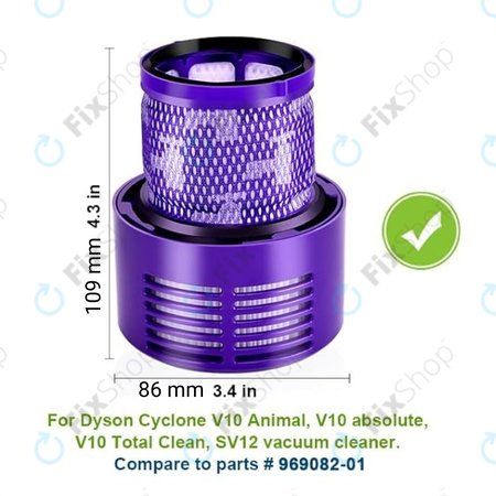 Dyson V10 - Staubfilter