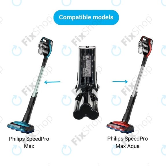 Philips SpeedPro Max, SpeedPro Max Aqua - Akku Batterie IBD034GA Li-Ion 25.2V 2400mAh HQ