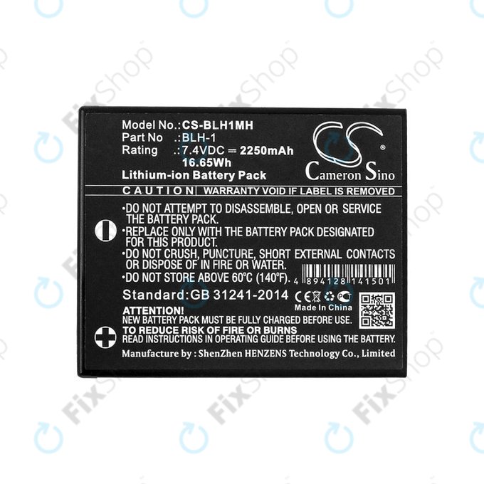 Akku batterie für Olympus E-M1, 2250mAh, Li-Ion, 7.4V, BLH-1, HQ