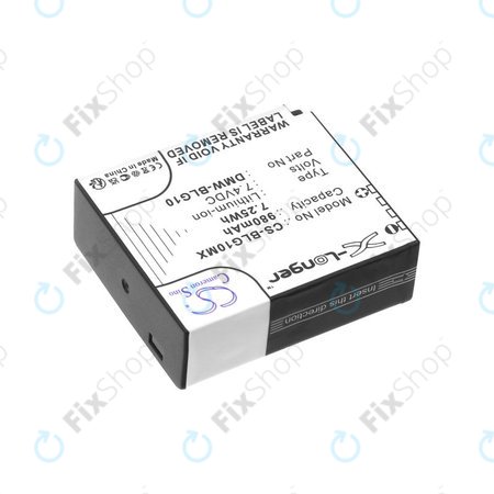 Akku batterie für Leica D-Lux Type 109, Panasonic Lumix DMC-GF3, GX7, LX100, 980mAh, Li-Ion, 7.4V, DMW-BLG10, HQ