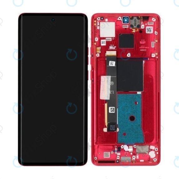 Motorola Edge 40 - LCD Display + Touchscreen Front Glas + Rahmen (Viva Magenta) - 5D68C22712 Genuine Service Pack
