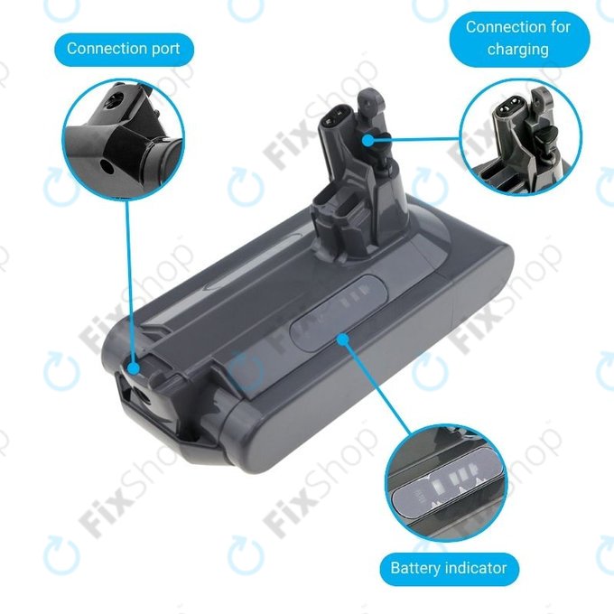 Dyson V10 - Akku Batterie 969352-02, SV12, 206340 Li-Ion 25.2V 3000mAh HQ