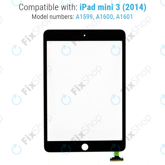 Apple iPad Mini 3 - Touchscreen Front Glas (Black)
