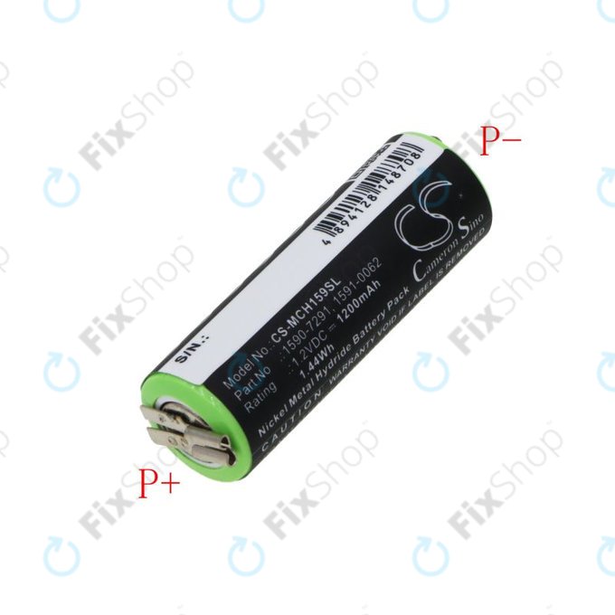 Akku batterie für Moser Chromini 1591, Ermila Bella 1590, 1200mAh, Ni-MH, 1.2V, 1590-7291, HQ