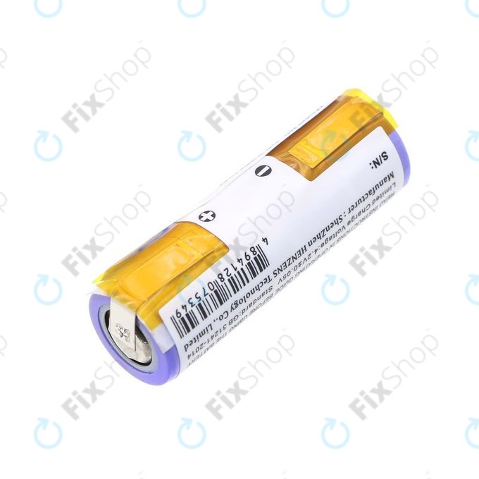 Akku batterie für Philips HS8420, 650mAh, Li-Ion, 3.7V, US14430VR, KR112RRL, HQ