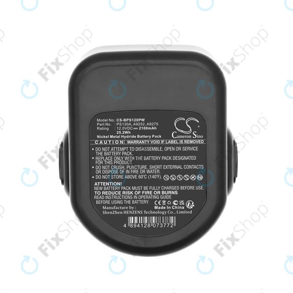 Akku batterie für Black & Decker Cd1202, 2100mAh, Ni-MH, 12V, PS130A, HQ