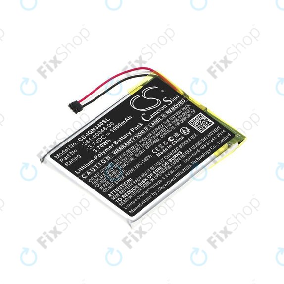 Akku batterie für Garmin Dash Cam 20, Nuvi 3400, 1000mAh, Li-Pol, 3.7V, 361-00046-00, HQ