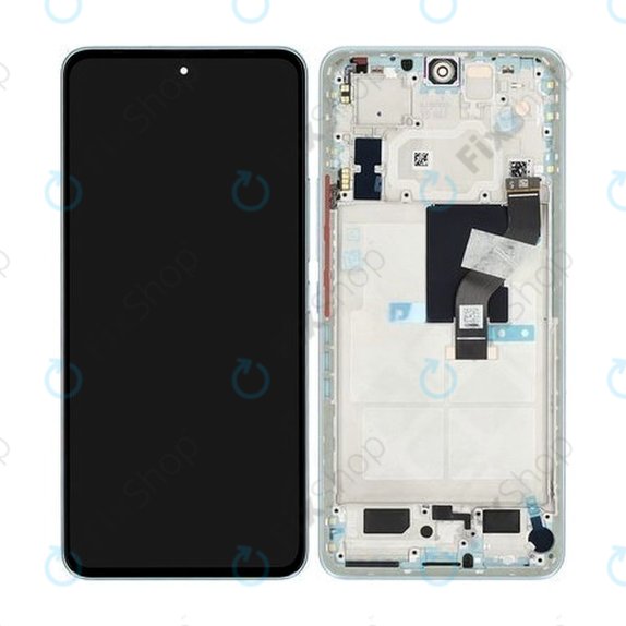 Xiaomi 12 Lite 2203129G - LCD Display + Touchscreen Front Glas + Rahmen (Lite Green) - 56000500L900 Genuine Service Pack