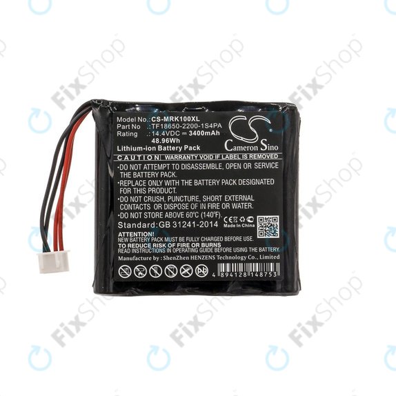 Batterie für Marshall Kilburn, 3400mAh, Li-Ion, 14.4V, TF18650-2200-1S4PA, HQ