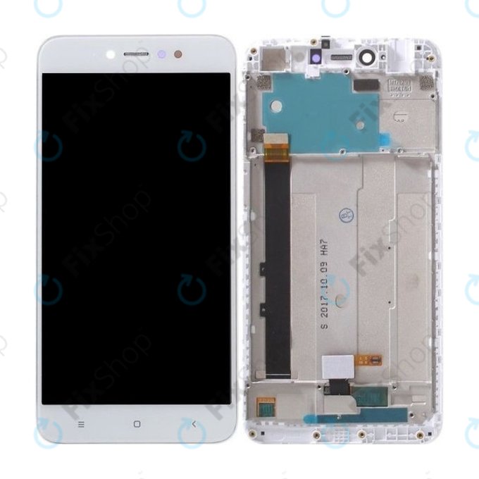 Xiaomi Redmi Note 5A 32GB, 64GB - LCD Display + Touchscreen Front Glas + Rahmen (White) TFT