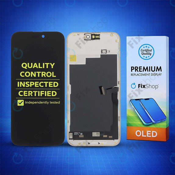 Display Soft OLED für iPhone 15 Pro Max, Touchscreen-Glas mit Rahmen, DIAGNOSTIC
