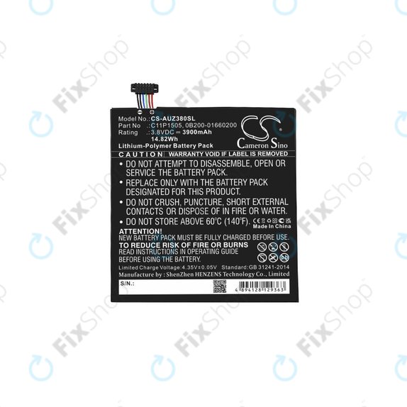 Asus ZenPad 8.0 Z380C (P022) - Akku Batterie C11P1505, 0B200-01660200 3900mAh HQ