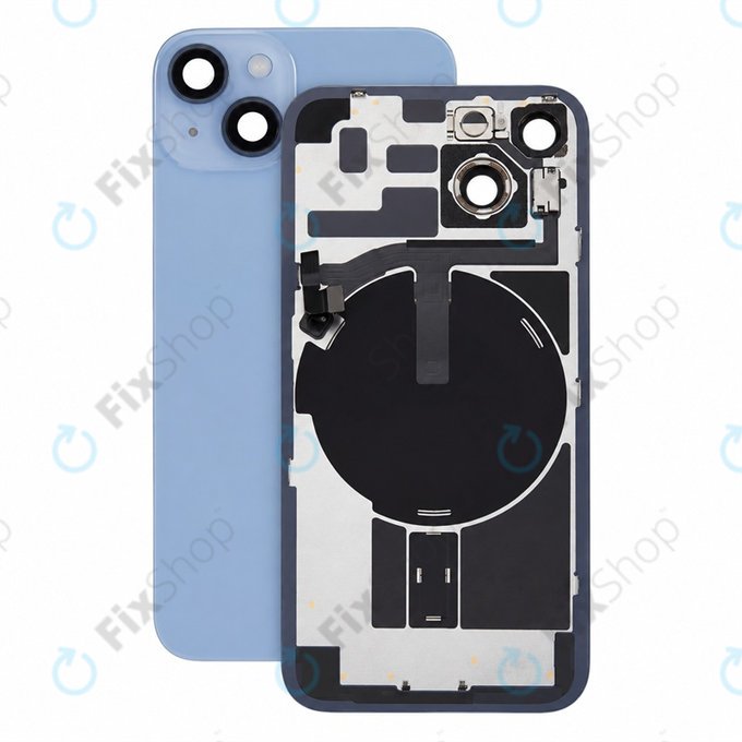 Glas der Rückabdeckung für iPhone 14, Blue, Pulled A