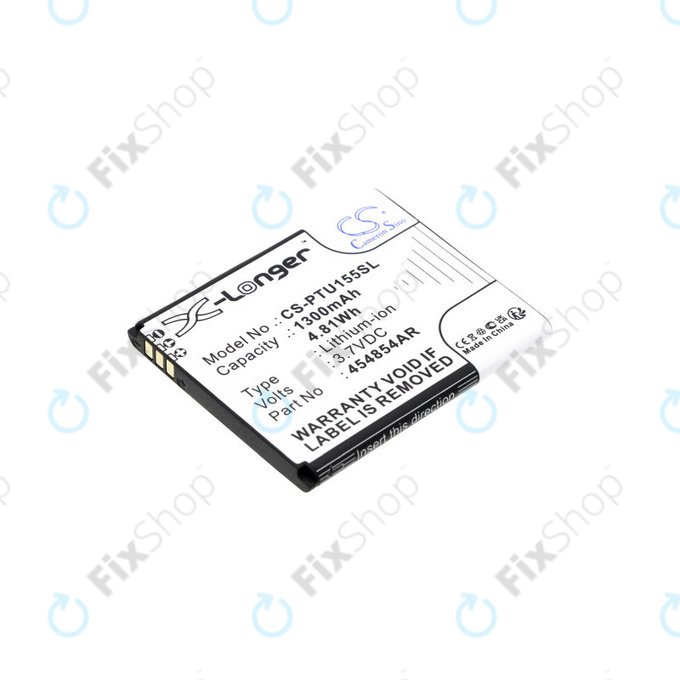 Batterie für Panasonic Kx-Tu150, Kx-Tu150exr, 1300mAh, Li-Ion, 3.7V, 454854AR, HQ