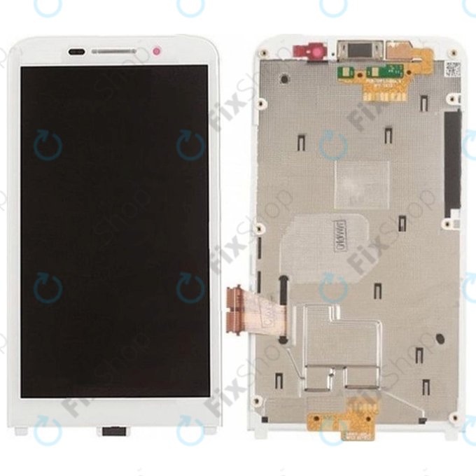Blackberry Z30 - LCD Display + Touchscreen Front Glas + Rahmen (White) TFT