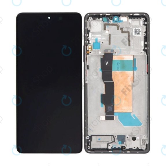 Xiaomi Poco F5 23049PCD8G, 23049PCD8I - LCD Display + Touchscreen Front Glas + Rahmen (Black) OLED