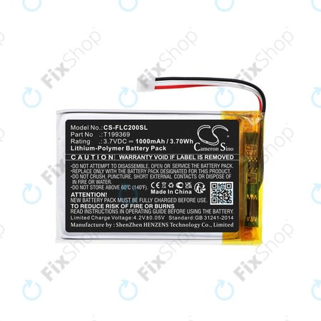 Akku batterie für FLIR C2, C3, 1000mAh, Li-Pol, 3.7V, T199369, HQ