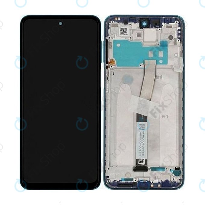 Xiaomi Redmi Note 9 Pro - LCD Display + Touchscreen Front Glas + Rahmen (Aurora Blue) - 560005J6B200 Genuine Service Pack