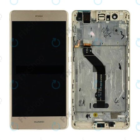 Huawei P9 lite - LCD Display + Touchscreen Front Glas + Rahmen (Gold) TFT