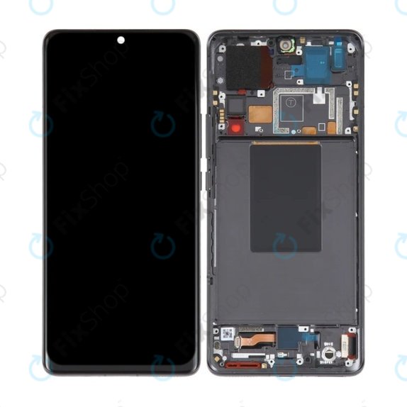 Xiaomi 12 Pro 2201122C 2201122G - LCD Display + Touchscreen Front Glas + Rahmen (Black) OLED