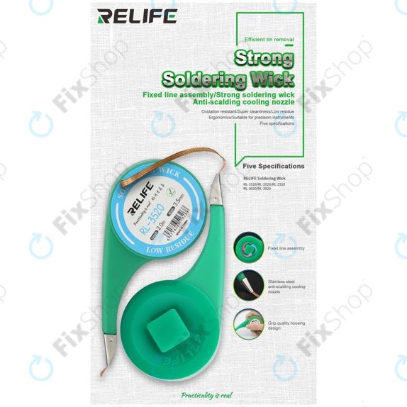 Relife RL-1520 - Leistungsstarker Lötdocht (1,5 mm)