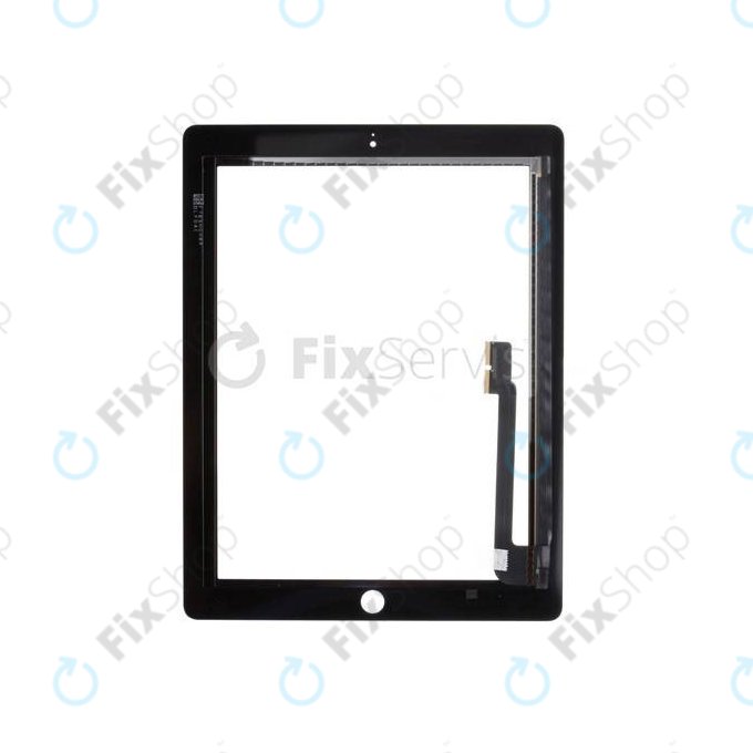 Apple iPad 3, iPad 4 - Touchscreen Front Glas (Black)