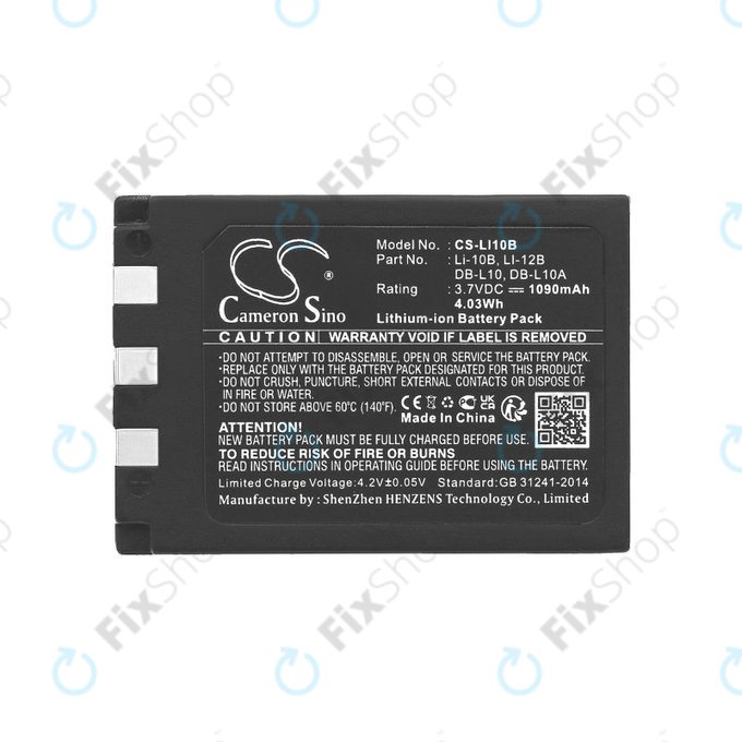 Akku batterie für Olympus C-765 Zoom, Camedia X-3, 1090mAh, Li-Ion, 3.7V, Li-10B, HQ