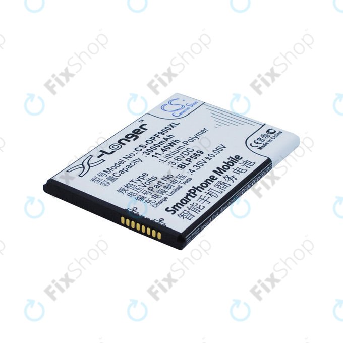 Akku Batterie für Oppo Find 7, 3000mAh, Li-Pol, 3.8 V, BLP569, HQ