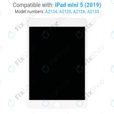 Apple iPad Mini 5 - LCD Display + Touchscreen Front Glas (White) TFT