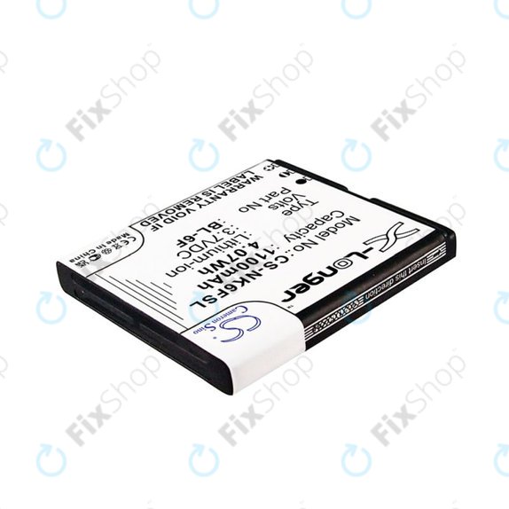 Akku batterie für Nokia N78, N79, N95 8GB, 1100mAh, Li-Ion, 3.7V, BL-6F, HQ