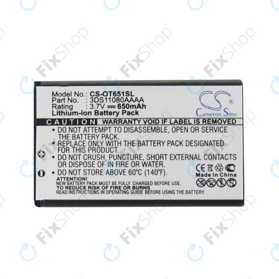 Akku batterie für Alcatel Lollipops, 650mAh, Li-Ion, 3.7V, 3DS11080AAAA, HQ