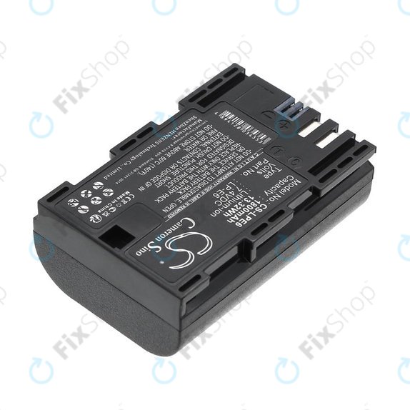 Akku batterie für Canon EOS 60D, 5D Mk II, 7D, 1800mAh, Li-Ion, 7.4V, LP-E6, HQ