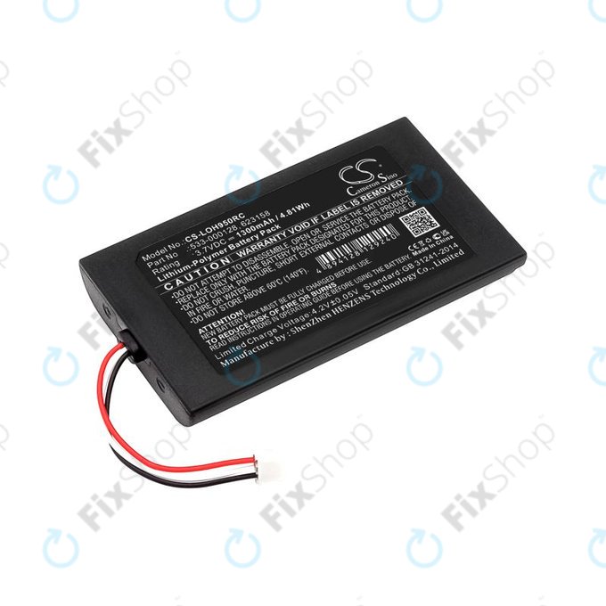 Akku batterie für Logitech Harmony 9, 1300mAh, Li-Pol, 3.7V, 533-000128, HQ