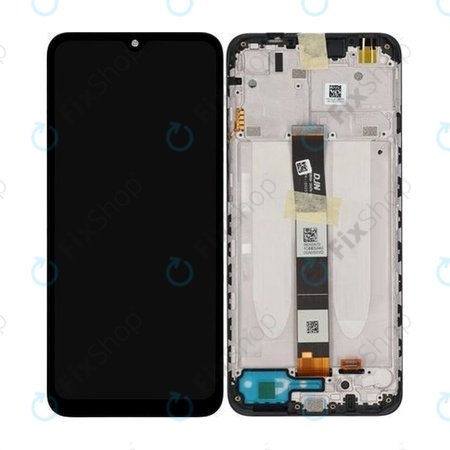 Xiaomi Redmi 9C M2006C3MG M2006C3MT, 9A M2006C3LG M2006C3LI - LCD Display + Touchscreen Front Glas + Rahmen (Black) - 5600070C3L00 Genuine Service Pack