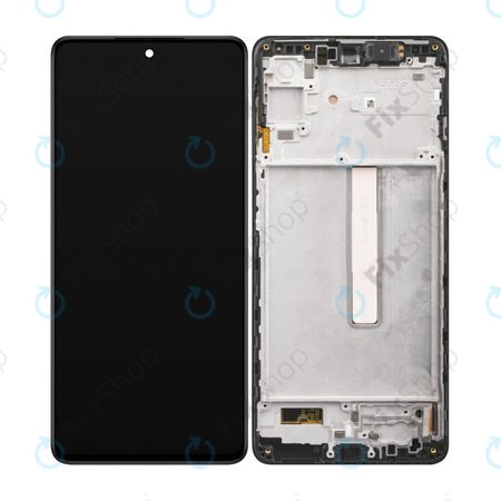 Samsung Galaxy M53 5G M536B - LCD Display + Touchscreen Front Glas + Rahmen (Black) OLED