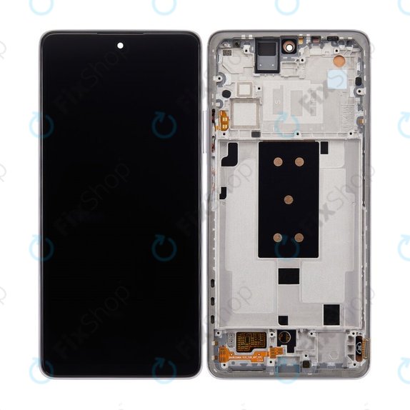 Xiaomi 11T, 11T Pro - LCD Display + Touchscreen Front Glas + Rahmen (Moonlight White) OLED