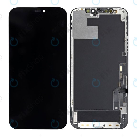 Display Soft OLED für iPhone 12, 12 Pro, Touchscreen-Glas mit Rahmen, FixPremium