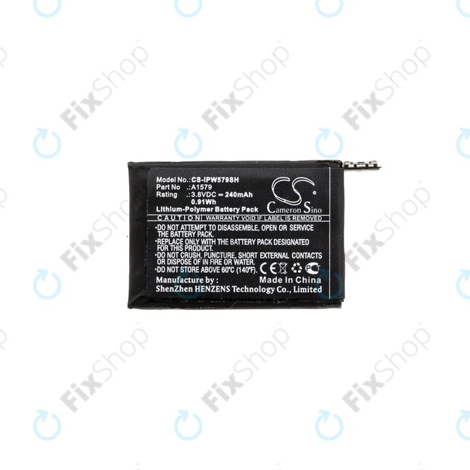 Akku Batterie für Apple Watch 1 42 mm, 240mAh, Li-Pol, 3.8 V, A1579, HQ
