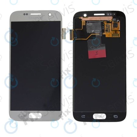 Samsung Galaxy S7 G930F - LCD Display + Touchscreen Front Glas (Black) - GH97-18523A, GH97-18761A, GH97-18757A Genuine Service Pack