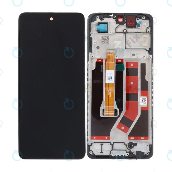 Oppo A98 - LCD Display + Touchscreen Front Glas + Rahmen (Cool Black) TFT