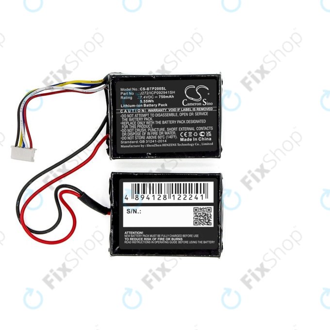 Batterie für Beats Pill 2.0, 750mAh, Li-Ion, 7.4V, J272/ICP092941SH, HQ