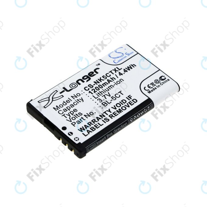 Akku batterie für Nokia 5220, 5630, 6303, 6700, C5, 1200mAh, Li-Ion, 3.7V, BL-5CT, HQ